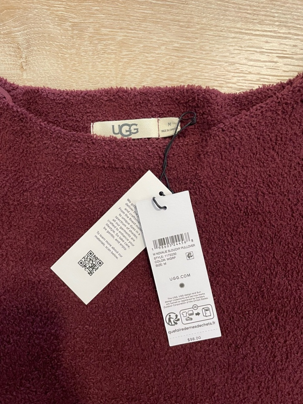 UGG Women’s Novalie Slouchy Pullover - Wine - Picture 2 of 6